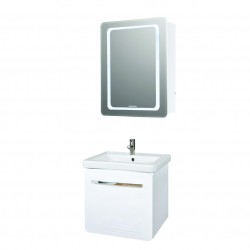 Долен шкаф с порцеланова мивка + Горен шкаф с огледало от PVC Ivon-М